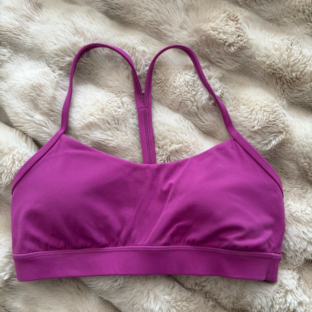 Lululemon Flow Y Bra 8 Vivid Plum
